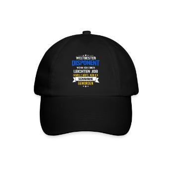 Lustiger Spruch Weltbester Disponent Schamane - Baseballkappe - Schwarz/Schwarz - Vorne