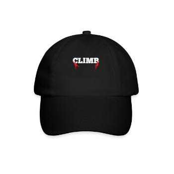 Felsklettern Boulder Kletterer Freiklettern - Baseballkappe - Schwarz/Schwarz - Vorne