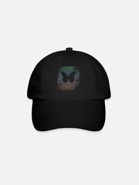 Schmetterling - Baseballkappe - Schwarz/Schwarz