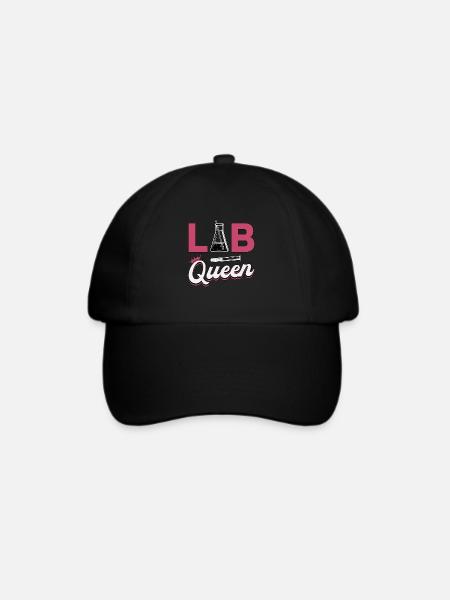 Labortechniker Labor Wissenschaft Queen Geschenk - Baseballkappe - Schwarz/Schwarz