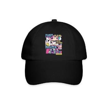 Anime And Ramen Anime Geschenk - Baseballkappe - Schwarz/Schwarz - Vorne