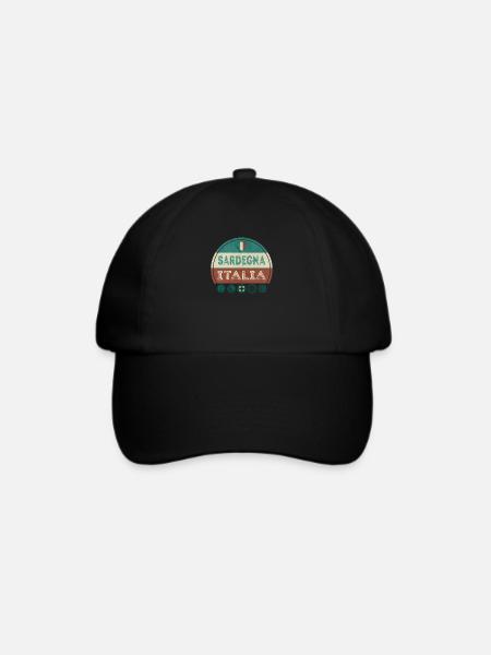 Sardinien Sardegna Italien Urlaub Souvenir - Baseballkappe - Schwarz/Schwarz