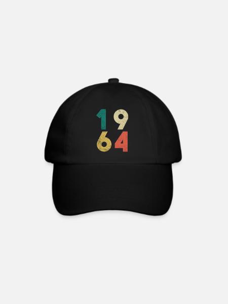 1964 Vintage Geburtstag Retro - Baseballkappe - Schwarz/Schwarz