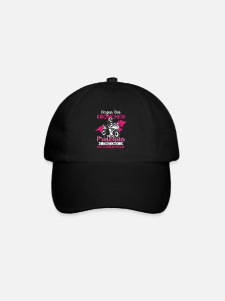 Vergiss Das Krönchen Prinzessin Trägt Motorradhelm - Baseballkappe - Schwarz/Schwarz