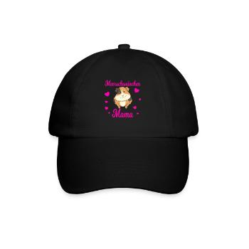 Meerschweinchen Mama für einen Meerschweinchen - Baseballkappe - Schwarz/Schwarz - Vorne