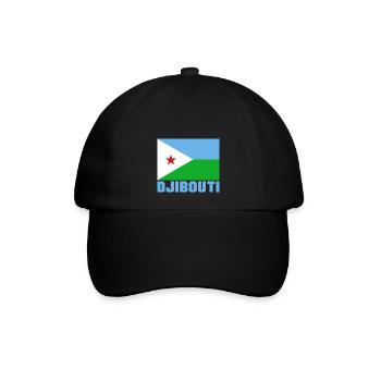 Dschibuti - Baseballkappe - Schwarz/Schwarz - Vorne