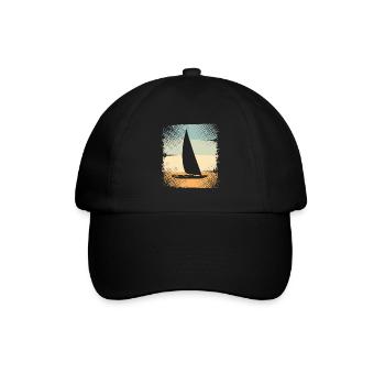 Segelschiff - Baseballkappe - Schwarz/Schwarz - Vorne