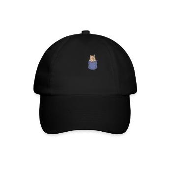 Degu Chest Pocket Nagetier Strauchratte - Baseballkappe - Schwarz/Schwarz - Vorne