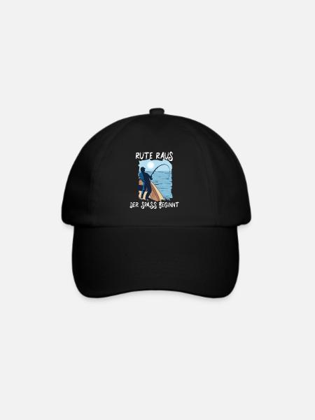 Angeler Angeln Fischerin Fischen Angler Sprüche - Baseballkappe - Schwarz/Schwarz