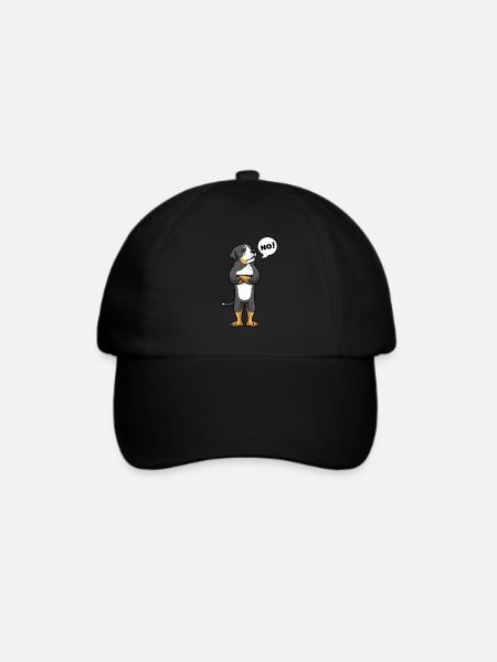 Sturer Großer Schweizer Sennenhund Hund - Baseballkappe - Schwarz/Schwarz