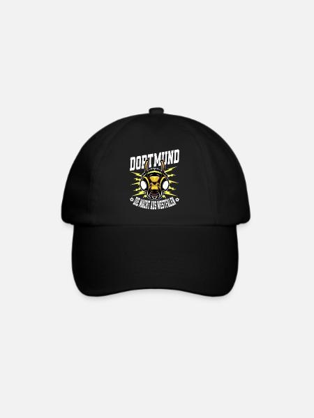 Dortmund Macht Westfalen Fußball Fan Geschenkidee - Baseballkappe - Schwarz/Schwarz