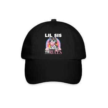 Jüngste Schwester Zwillingsschwester Einhorn - Baseballkappe - Schwarz/Schwarz - Vorne