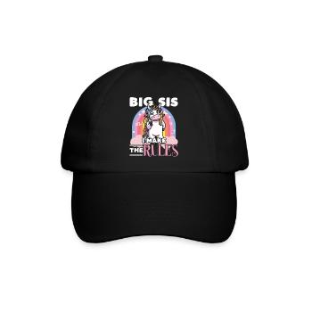 Big Sis Älteste Schwester Zwillingsschwester - Baseballkappe - Schwarz/Schwarz - Vorne