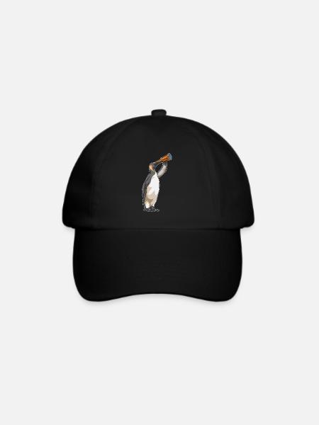 Pinguin Fernglas - Baseballkappe - Schwarz/Schwarz