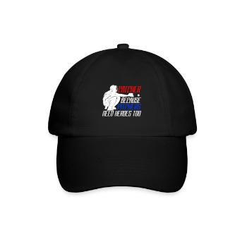Catcher Baseball Spruch Baseballer - Baseballkappe - Schwarz/Schwarz - Vorne