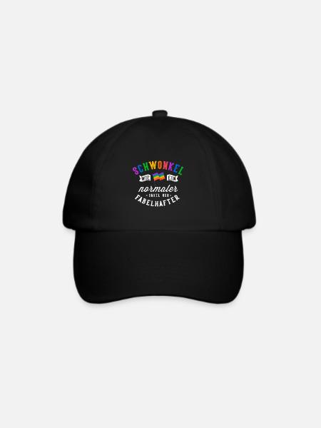 Schwonkel wie ein normaler Onkel LGBT Gay - Baseballkappe - Schwarz/Schwarz