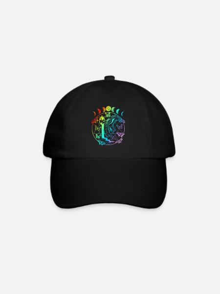 Fee mit Schmetterlingen Elfen Mädchen Geschenk - Baseballkappe - Schwarz/Schwarz