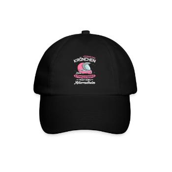 Vergiss Das Krönchen Prinzessin Trägt Motorradhelm - Baseballkappe - Schwarz/Schwarz - Vorne