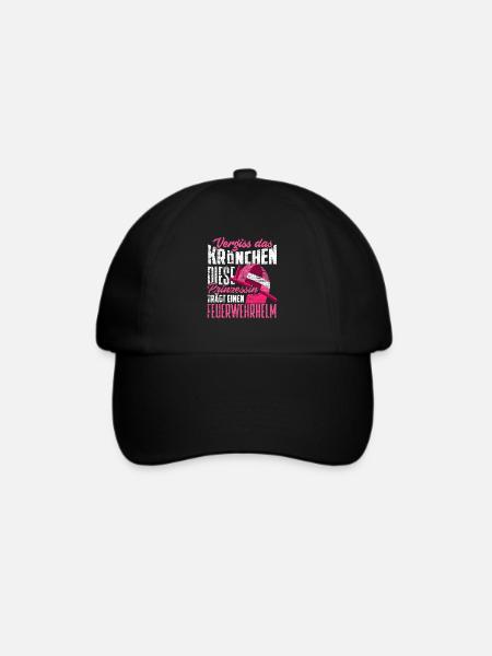 Frauen Feuerwehrfrau Feuerwehr - Baseballkappe - Schwarz/Schwarz