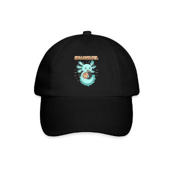 Snaxolotl Axolotl - Baseballkappe - Schwarz/Schwarz - Vorne