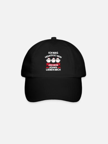 Hühner Huhn Hühner-Züchter Geschenk - Baseballkappe - Schwarz/Schwarz