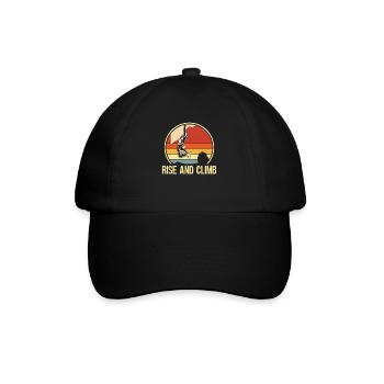 Klettern Bergsport Kletterer - Baseballkappe - Schwarz/Schwarz - Vorne
