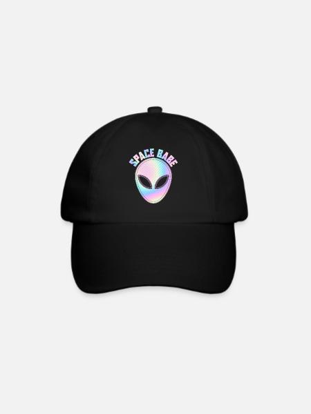 Space babe - Alien - Baseballkappe - Schwarz/Schwarz