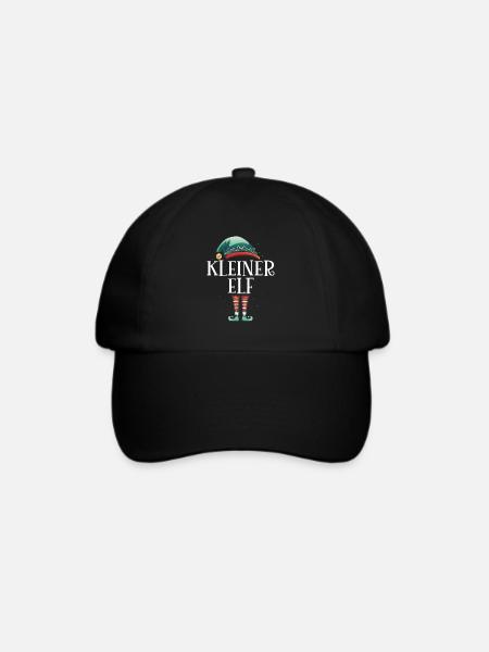 Weihnachten Partnerkostüm Kleiner Elf Elfe Elfen - Baseballkappe - Schwarz/Schwarz