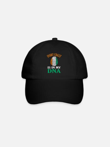 Elfenbeinküste - Baseballkappe - Schwarz/Schwarz