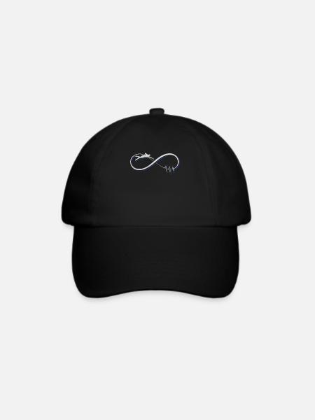 Schwimmen Geschenk / Design - Baseballkappe - Schwarz/Schwarz