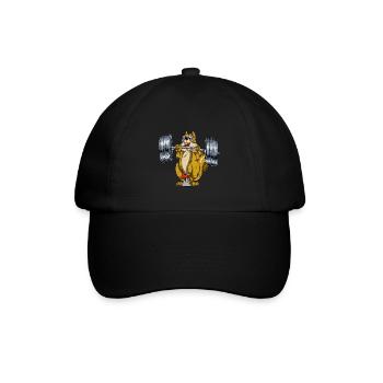 Eichhörnchen Bankdrücken - Baseballkappe - Schwarz/Schwarz - Vorne