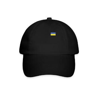 Ukraine Fahne Ukrajina Ukrainer Ukrainisch Flagge - Baseballkappe - Schwarz/Schwarz - Vorne