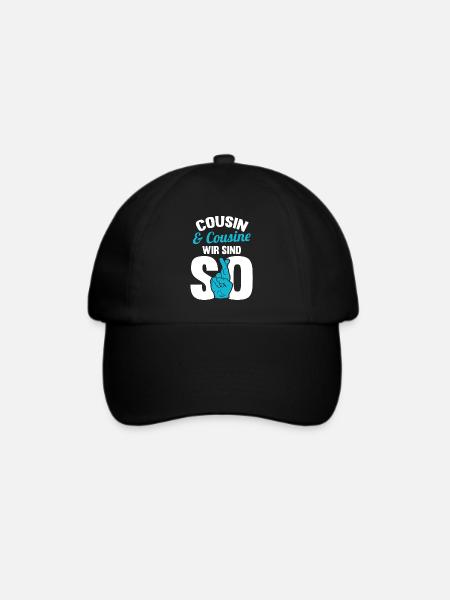 Cousin und Cousine - Baseballkappe - Schwarz/Schwarz