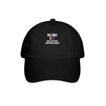 Die Drei ßßß Der Fluch Der Feststelltaste - Baseballkappe - Schwarz/Schwarz - Vorne