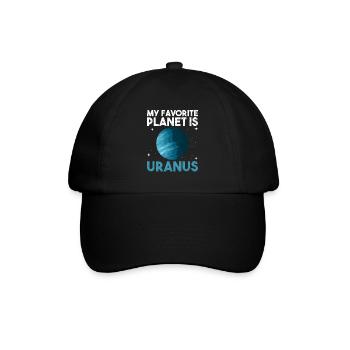 My Favorite Planet Is Uranus - Uranus Planet - Baseballkappe - Schwarz/Schwarz - Vorne