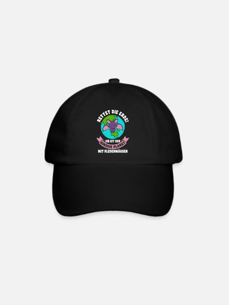 Umweltschutz Tierschutz Fledermaus - Baseballkappe - Schwarz/Schwarz