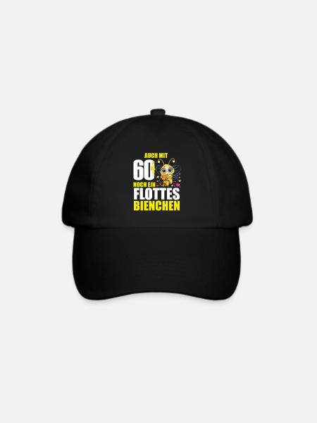 60 Geburtstag Frauen Geschenk lustig Biene Imker - Baseballkappe - Schwarz/Schwarz