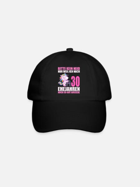 30 Jahre verheiratet lustig 30. Hochzeitstag - Baseballkappe - Schwarz/Schwarz