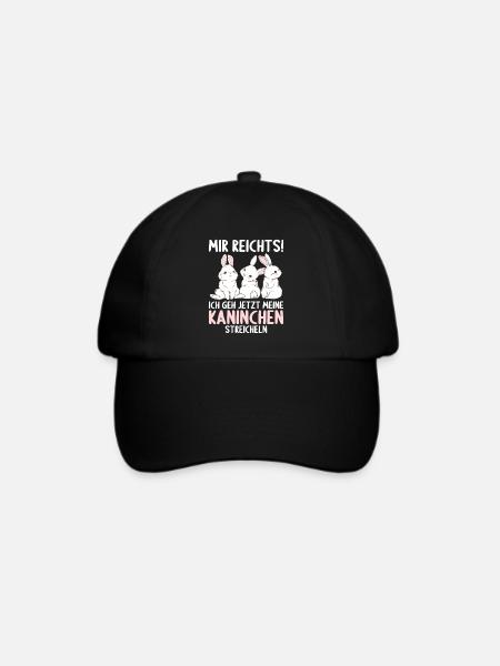 Hase Mir reichts ich geh Kaninchen streicheln - Baseballkappe - Schwarz/Schwarz