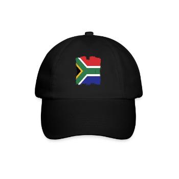 South Africa Flag - Baseballkappe - Schwarz/Schwarz - Vorne