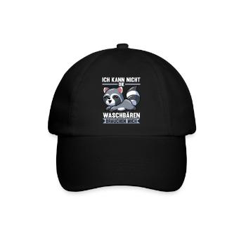 Waschbären Waschbär - Baseballkappe - Schwarz/Schwarz - Vorne