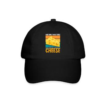 Käse Spruch Geschenk, Käse Liebhaber, Käse - Baseballkappe - Schwarz/Schwarz - Vorne
