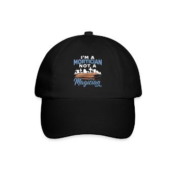 Ich bin ein Leichenbestatter, kein Zauberer Bestattungsunternehmer - Baseballkappe - Schwarz/Schwarz - Vorne