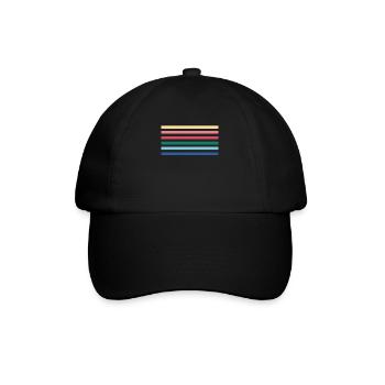 Rainbow - Baseballkappe - Schwarz/Schwarz - Vorne