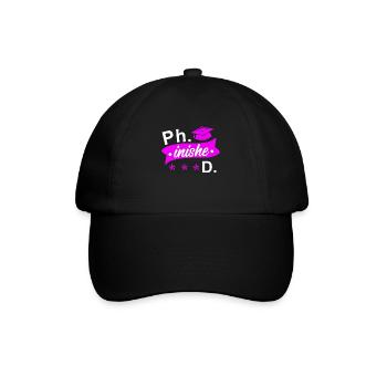Dissertation verteidigt Doktor 2022 Doktortitel - Baseballkappe - Schwarz/Schwarz - Vorne