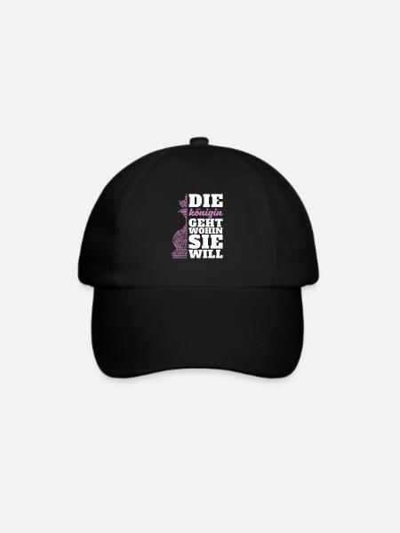 Schach Schachfigur - Baseballkappe - Schwarz/Schwarz