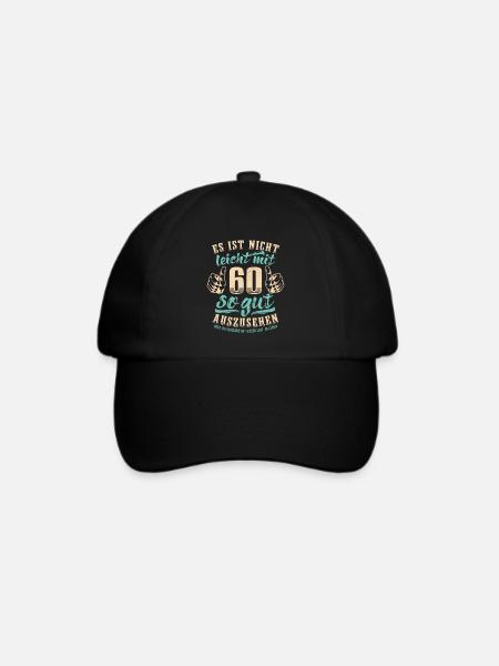60. Geburtstag Gutaussehend 1962 Lustig 60 Jahre - Baseballkappe - Schwarz/Schwarz
