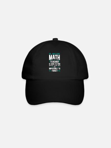 Math Teacher Nerd Student An - Baseballkappe - Schwarz/Schwarz