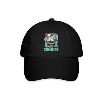Anti Rassismus - Baseballkappe - Schwarz/Schwarz - Vorne