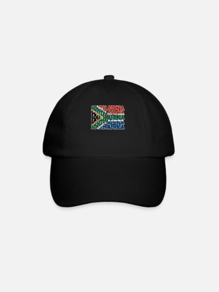 Südafrika Flagge Südafrikaner Südafrika Wurzeln - Baseballkappe - Schwarz/Schwarz